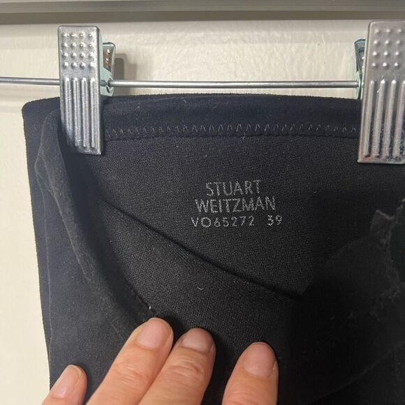 Stuart Weitzman Jocey Stretch Suede Black Tall Flat Boots Over the Knee Sz 8.5 - Picture 7 of 9